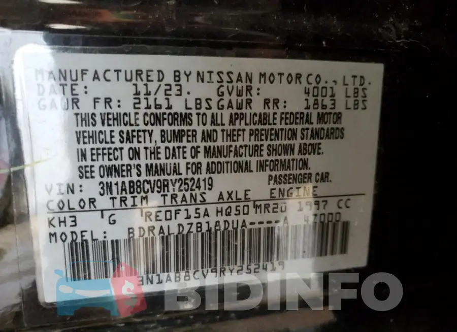 3N1AB8CV9RY252419 Photo# 13