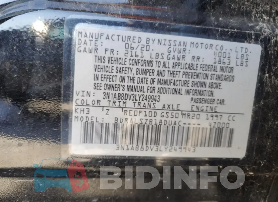 3N1AB8DV3LY249943 Photo# 12