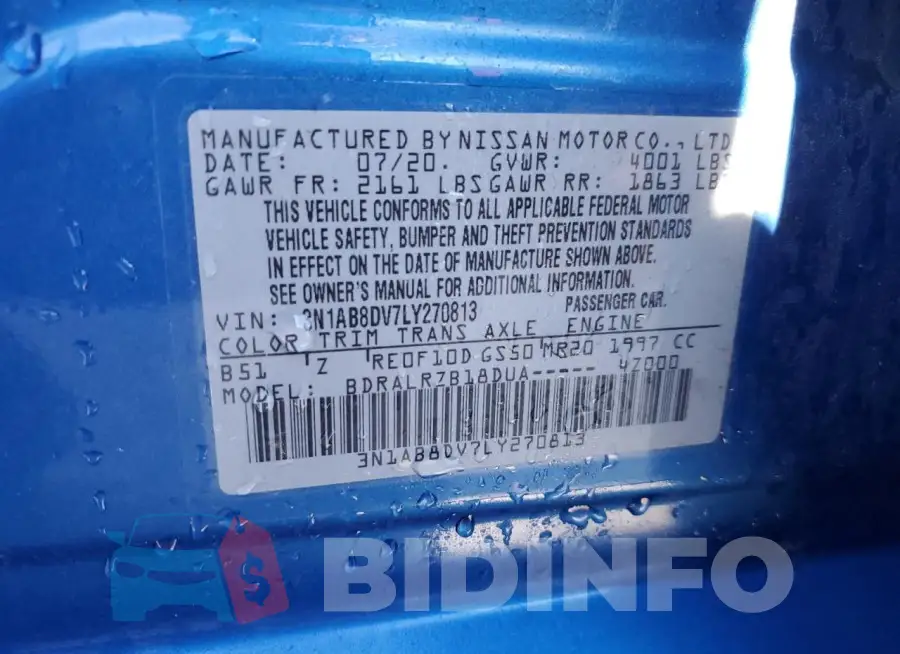 3N1AB8DV7LY270813 Photo# 13