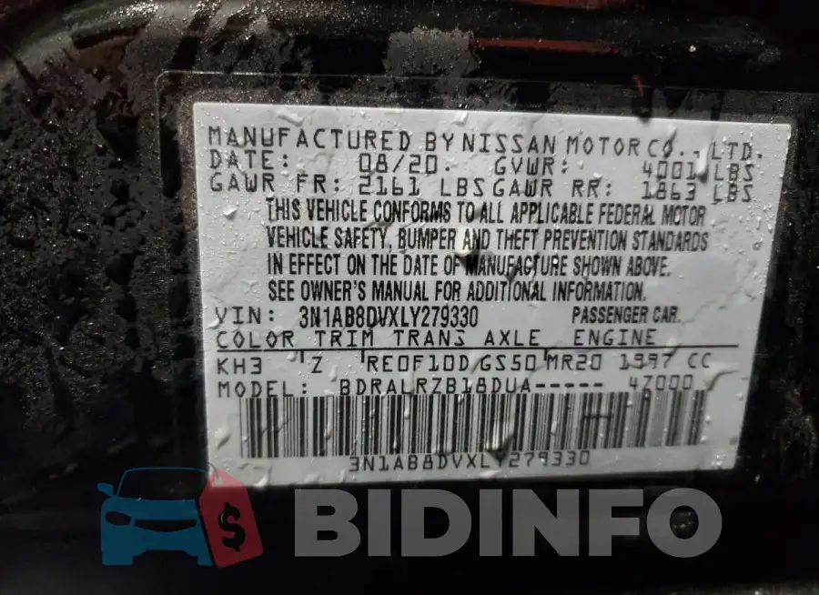 3N1AB8DVXLY279330 Photo# 13