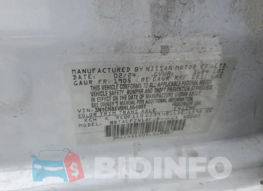 3N1CN8EV0RL864907 Photo# 12