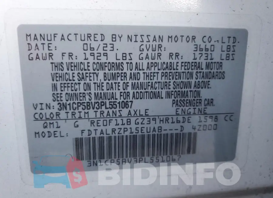 3N1CP5BV3PL551067 Photo# 14