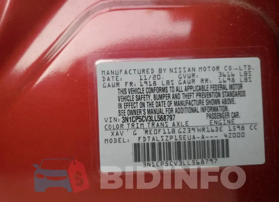 3N1CP5CV3LL568797 Photo# 12