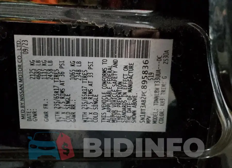 5N1BT3AB2PC895836 Photo# 14