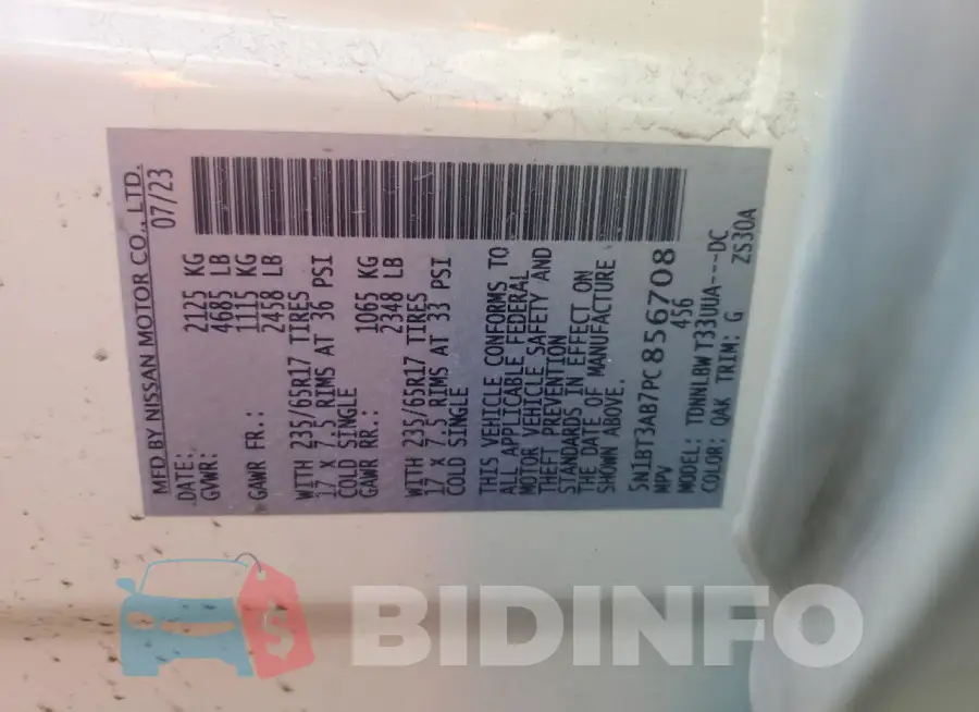 5N1BT3AB7PC856708 Photo# 14