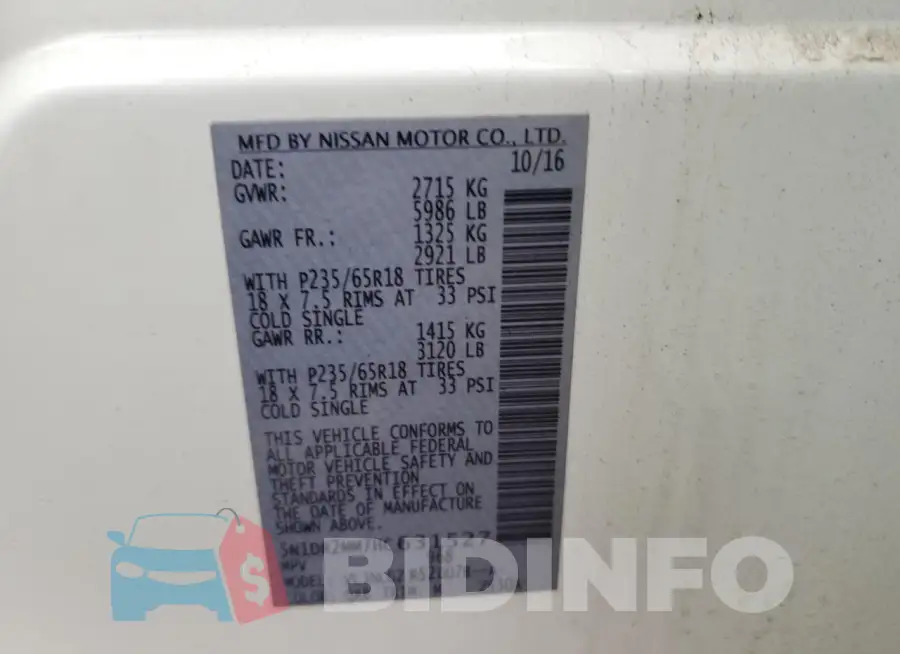 5N1DR2MM7HC631527 Photo# 12