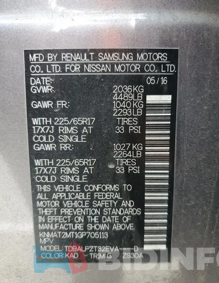KNMAT2MT1GP705113 Photo# 13