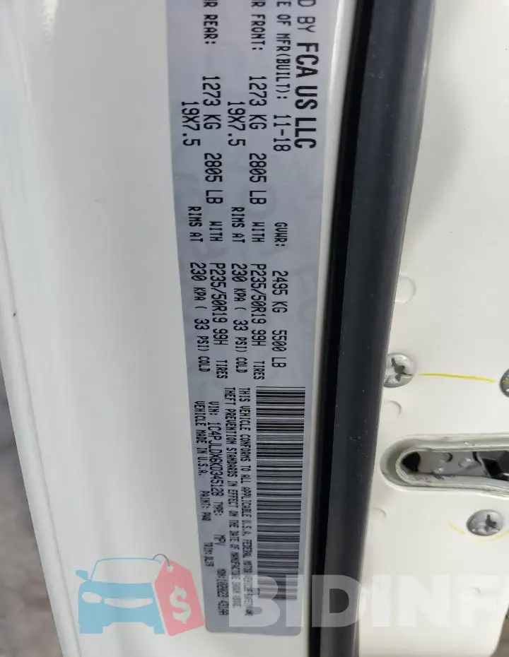 1C4PJLDX6KD345128 Photo# 13