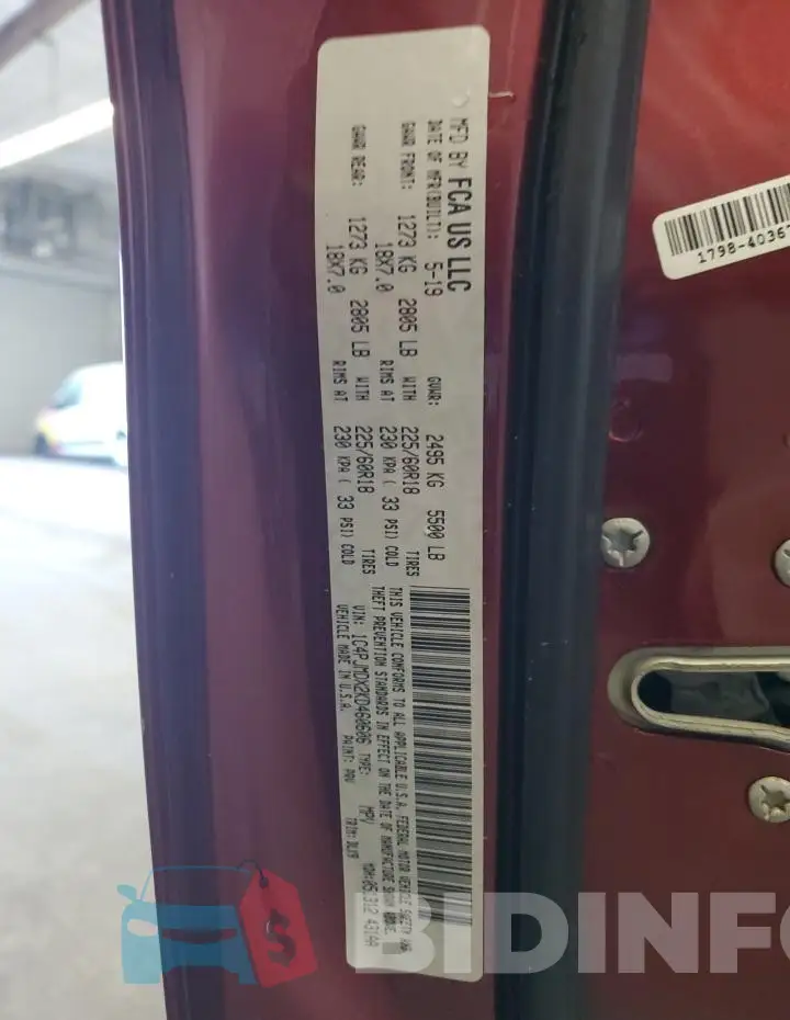 1C4PJMDX2KD460606 Photo# 13
