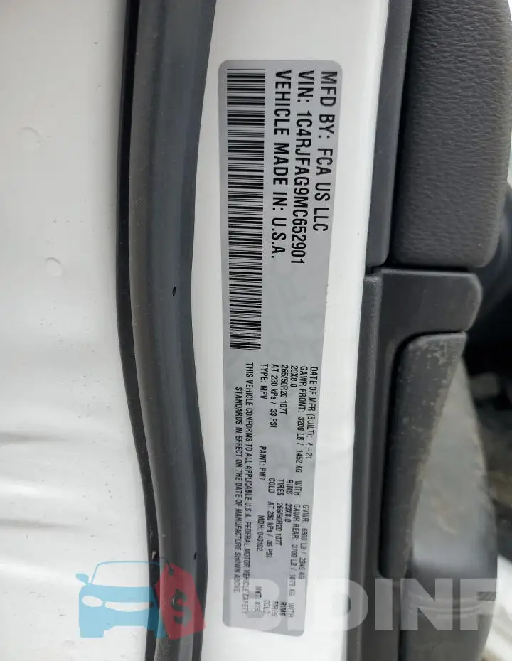 1C4RJFAG9MC652901 Photo# 13