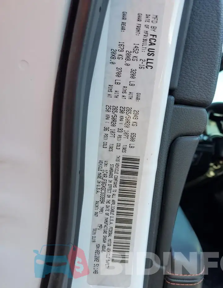 1C4RJFBGXGC333994 Photo# 13