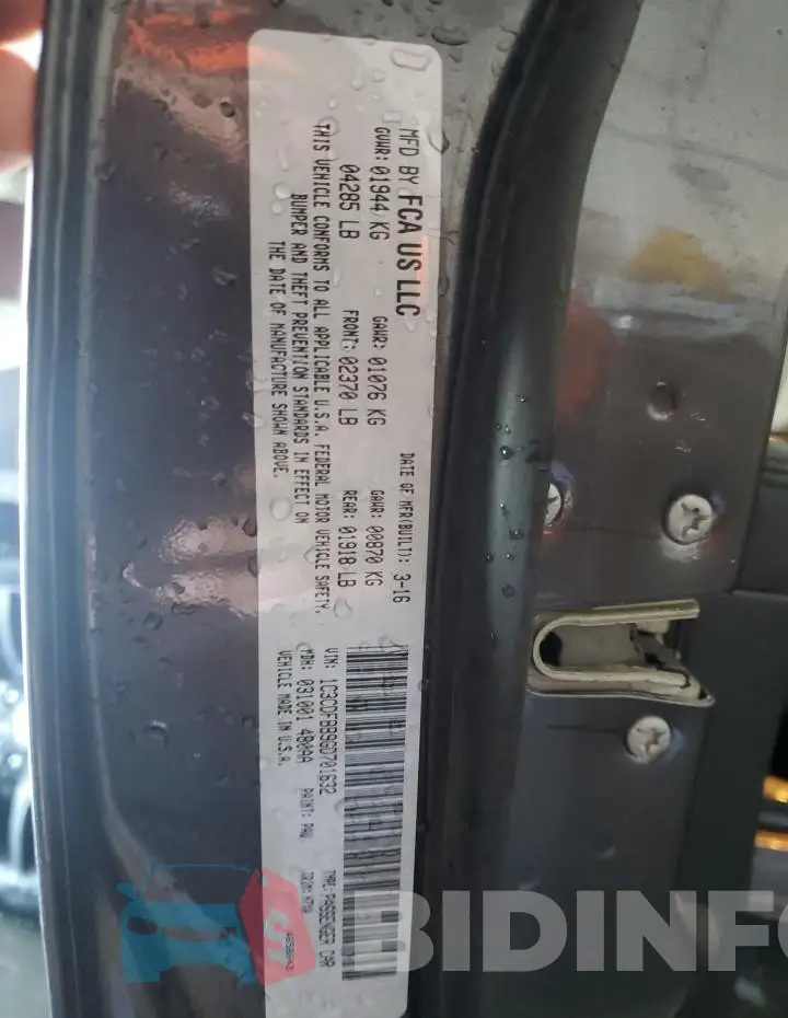 1C3CDFBB9GD701632 Photo# 12
