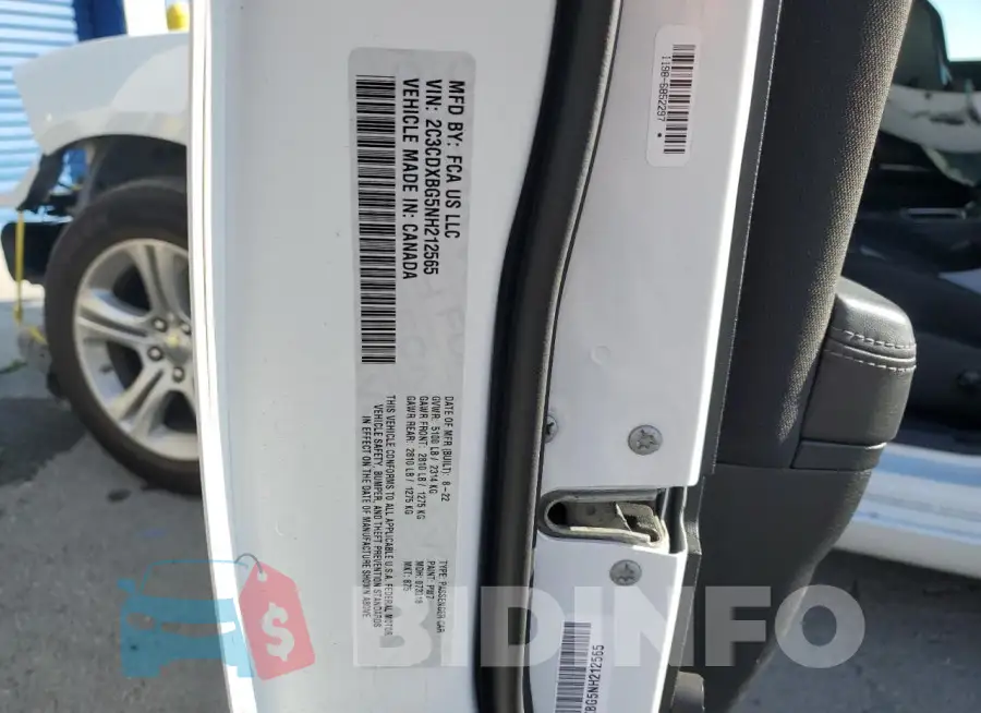 2C3CDXBG5NH212565 Photo# 13