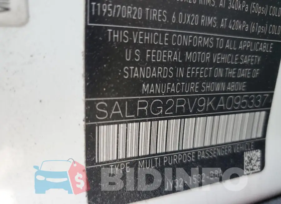 SALRG2RV9KA095337 Photo# 14