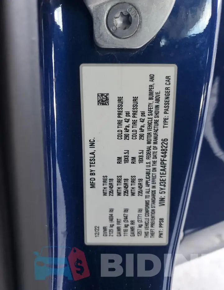 5YJ3E1EA4PF448226 Photo# 13