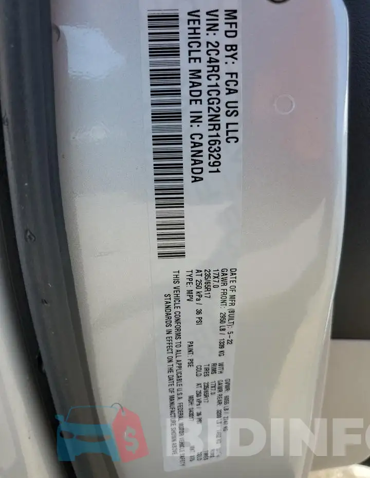 2C4RC1CG2NR163291 Photo# 14