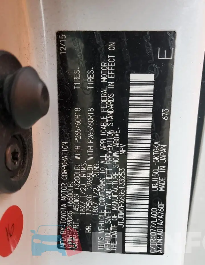 JTJBM7FX6G5133253 Photo# 13