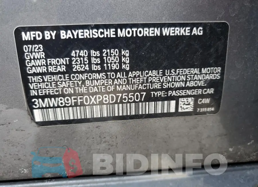 3MW89FF0XP8D75507 Photo# 12