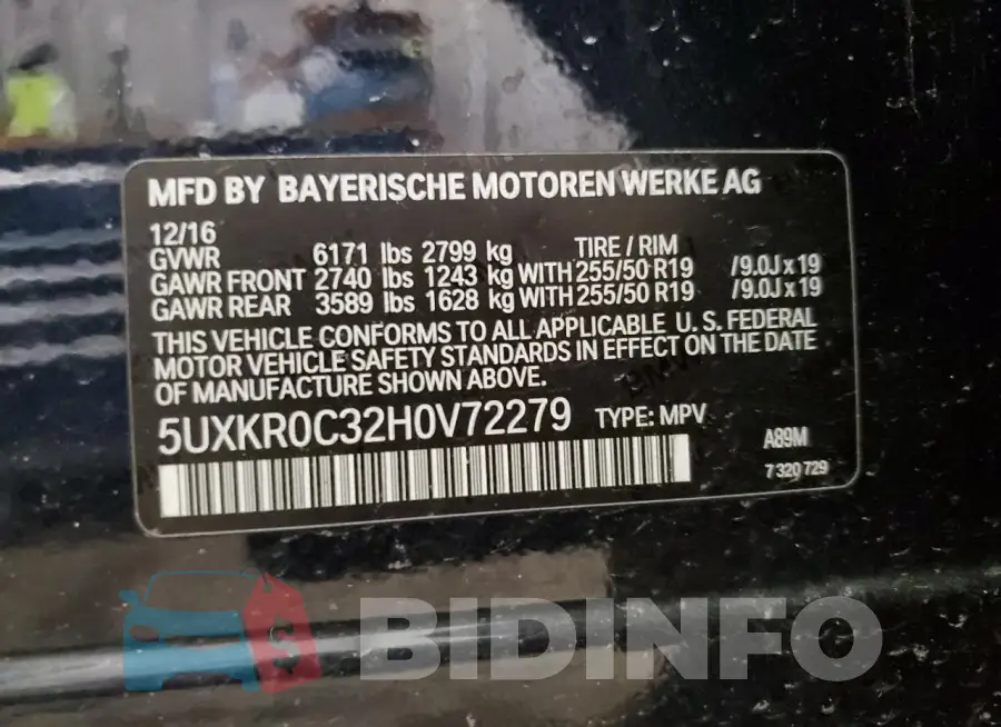 5UXKR0C32H0V72279 Photo# 13