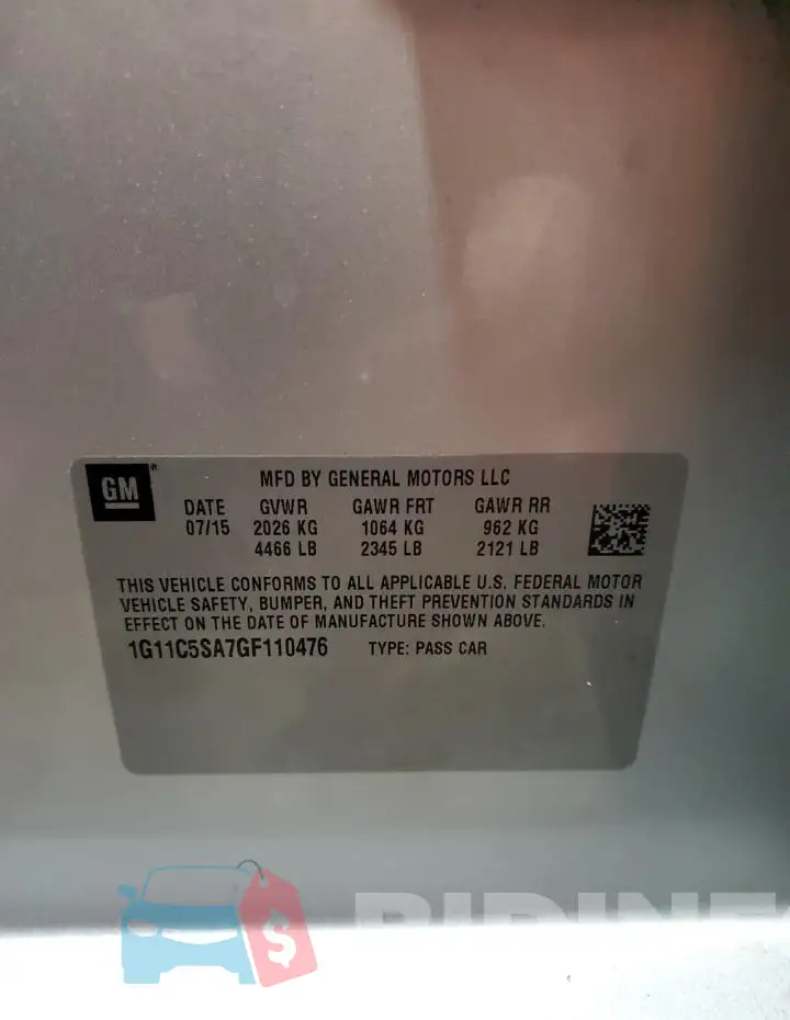 1G11C5SA7GF110476 Photo# 12