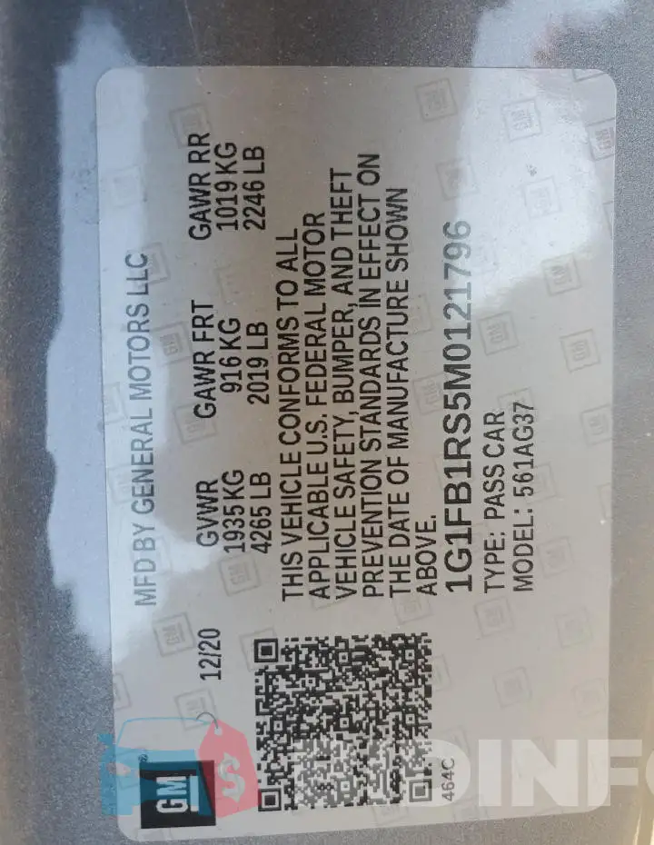 1G1FB1RS5M0121796 Photo# 12