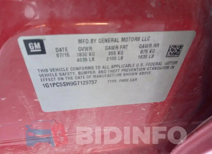1G1PC5SH9G7129757 Photo# 12