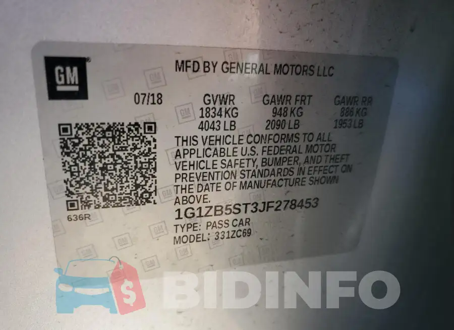 1G1ZB5ST3JF278453 Photo# 12