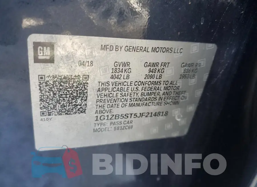 1G1ZB5ST5JF214818 Photo# 13
