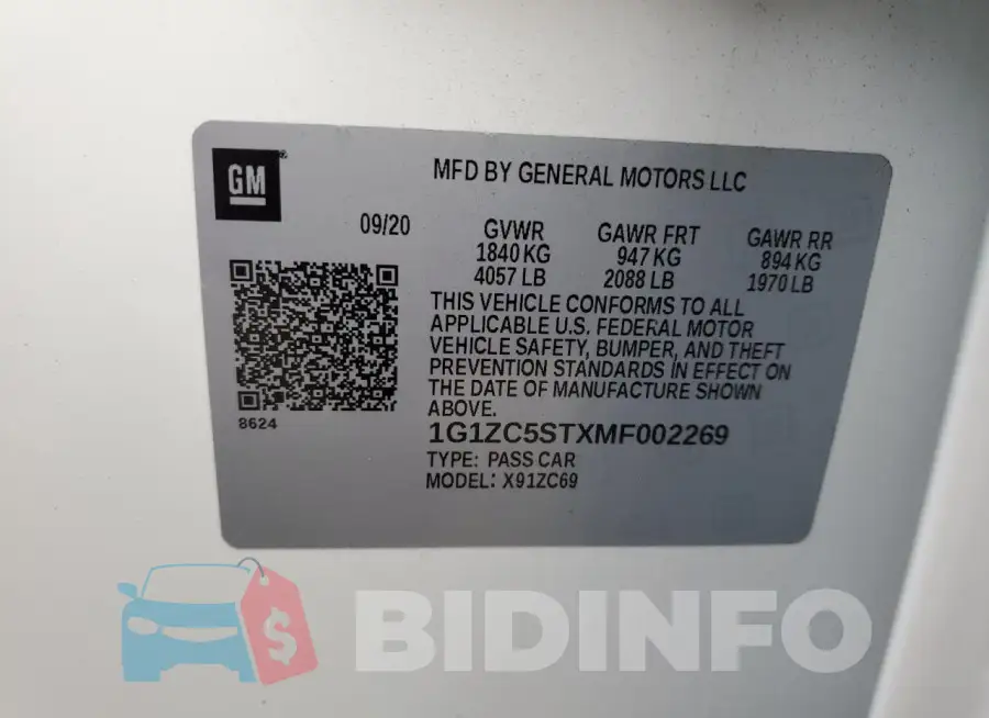 1G1ZC5STXMF002269 Photo# 12