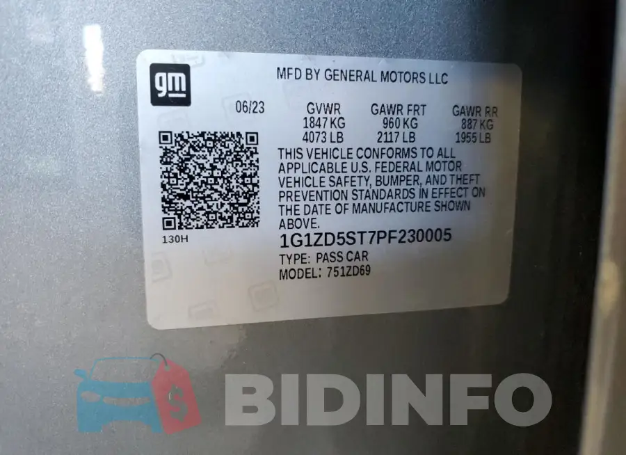 1G1ZD5ST7PF230005 Photo# 13