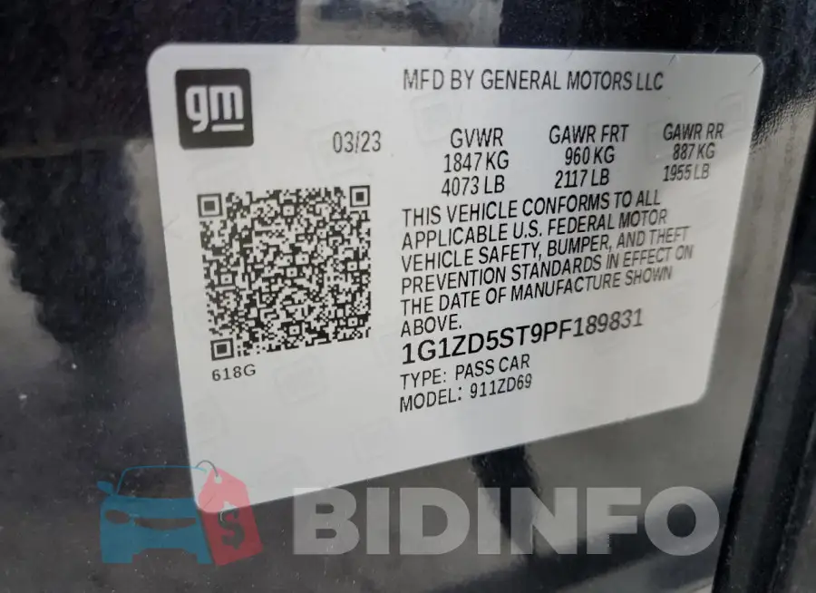 1G1ZD5ST9PF189831 Photo# 12