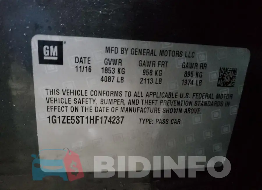 1G1ZE5ST1HF174237 Photo# 13