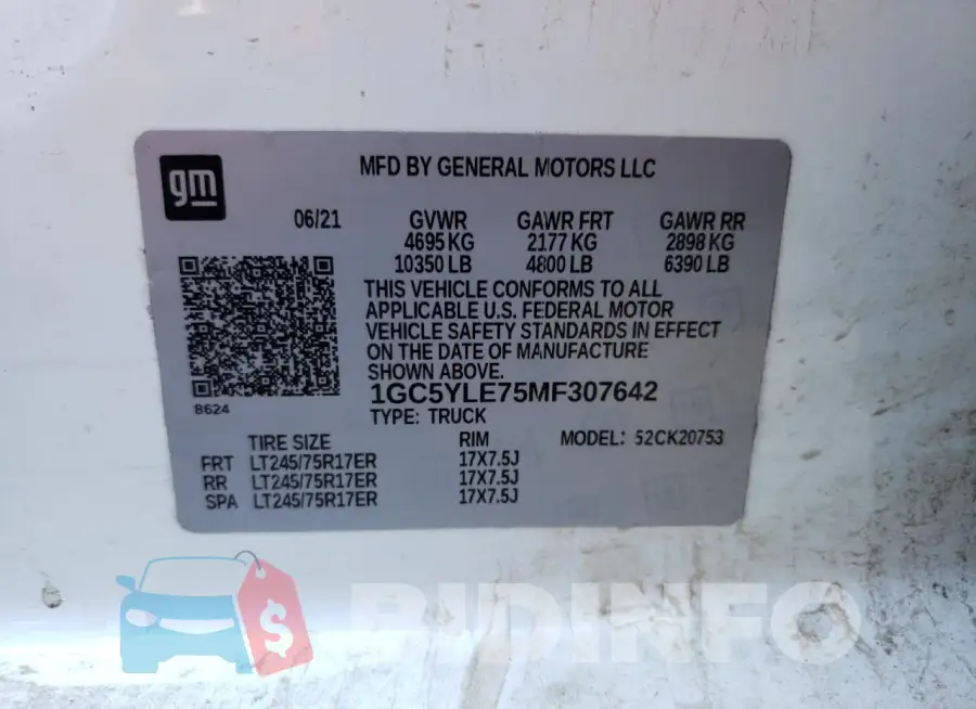 1GC5YLE75MF307642 Photo# 13