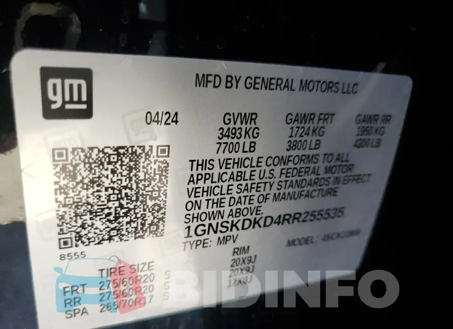 1GNSKDKD4RR255535 Photo# 13
