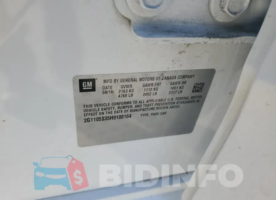 2G1105S35H9108164 Photo# 13