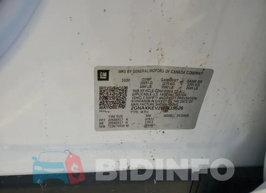 2GNAXKEV2M6115526 Photo# 13