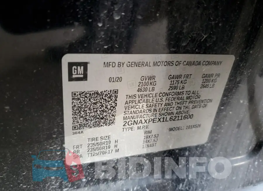 2GNAXPEX1L6211600 Photo# 13
