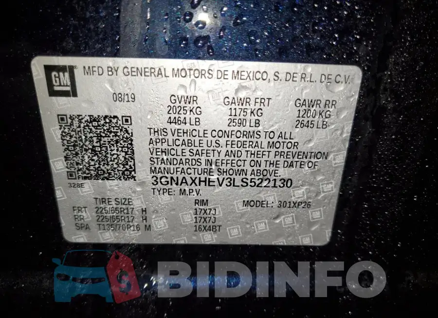 3GNAXHEV3LS522130 Photo# 14