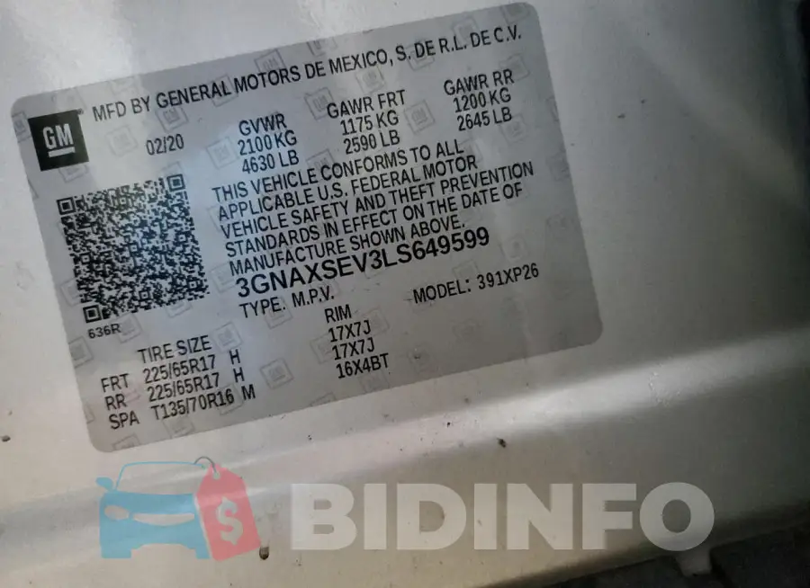 3GNAXSEV3LS649599 Photo# 14