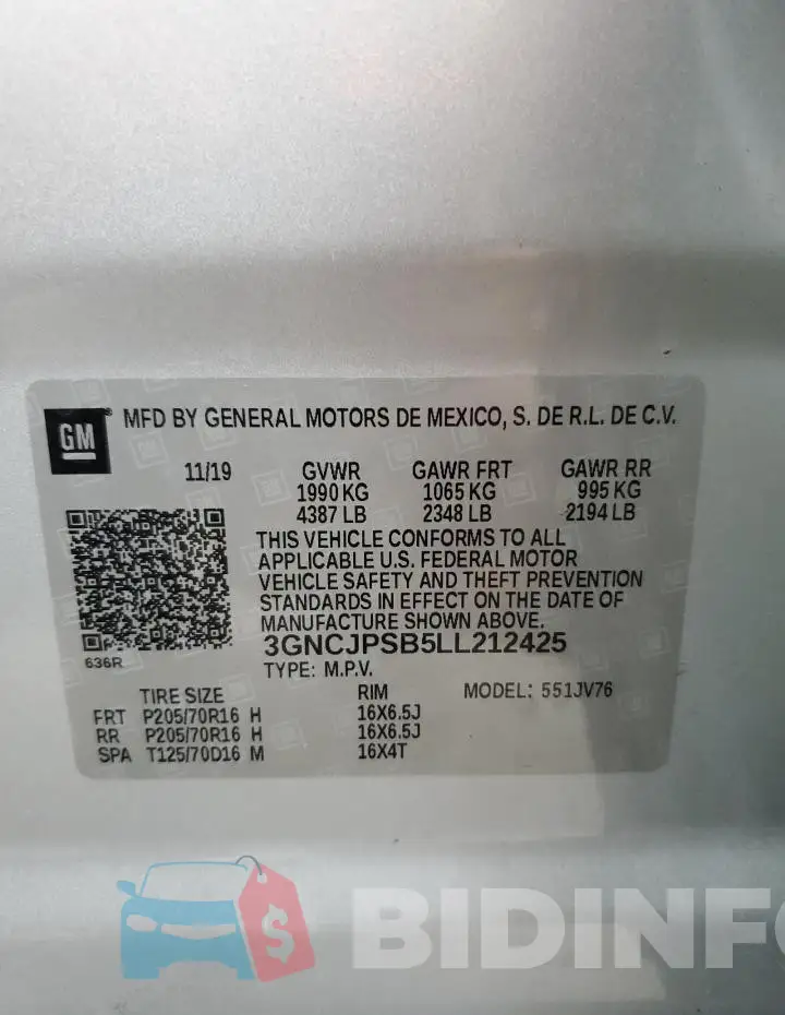 3GNCJPSB5LL212425 Photo# 13
