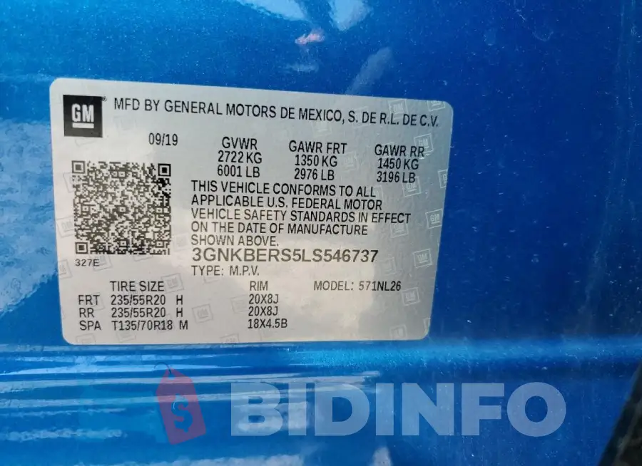 3GNKBERS5LS546737 Photo# 13