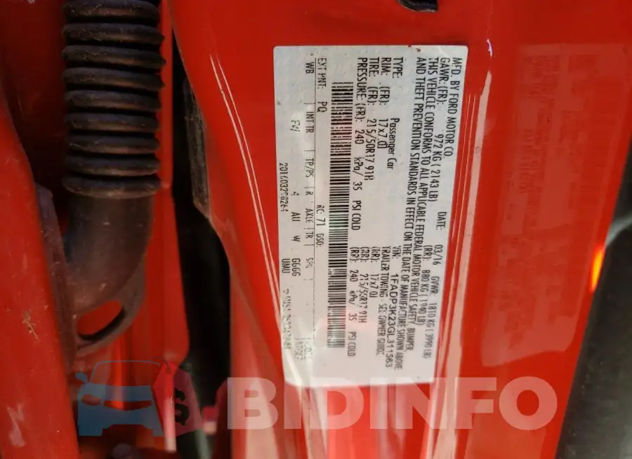 1FADP3K23GL311563 Photo# 12