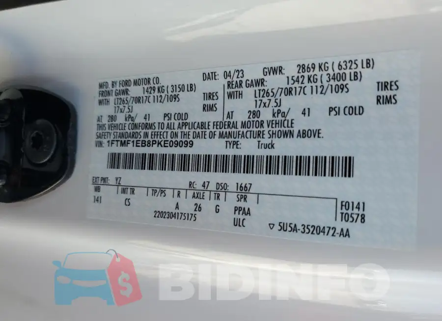 1FTMF1EB8PKE09099 Photo# 13
