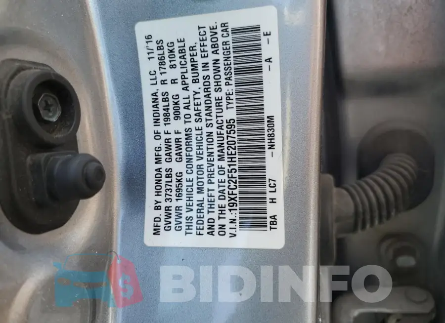 19XFC2F51HE207595 Photo# 12