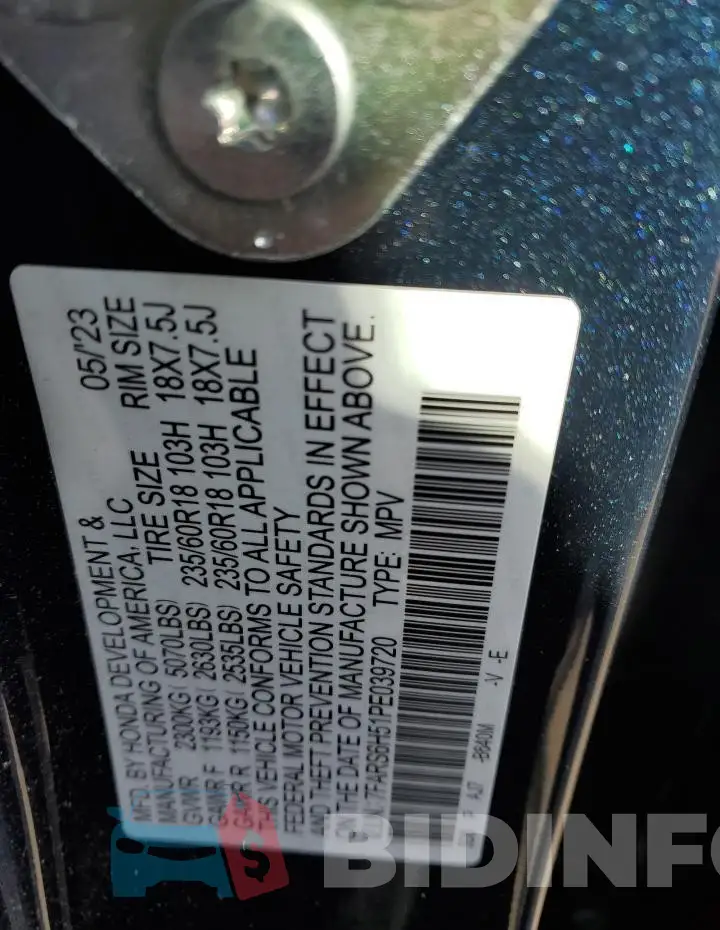 7FARS6H51PE039720 Photo# 13