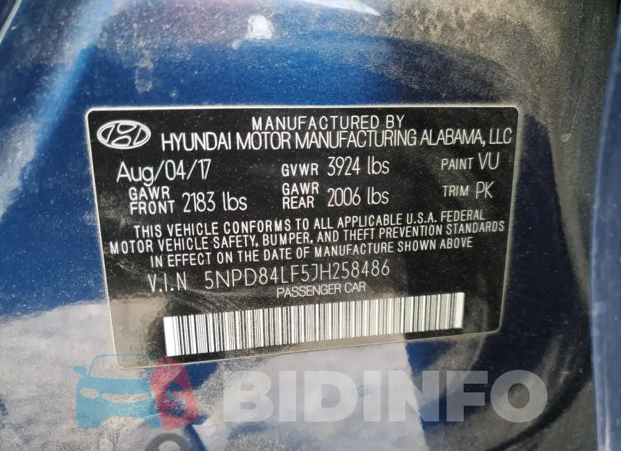 5NPD84LF5JH258486 Photo# 13