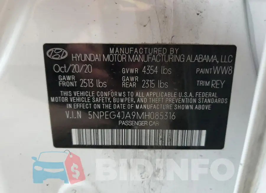 5NPEG4JA9MH085316 Photo# 12