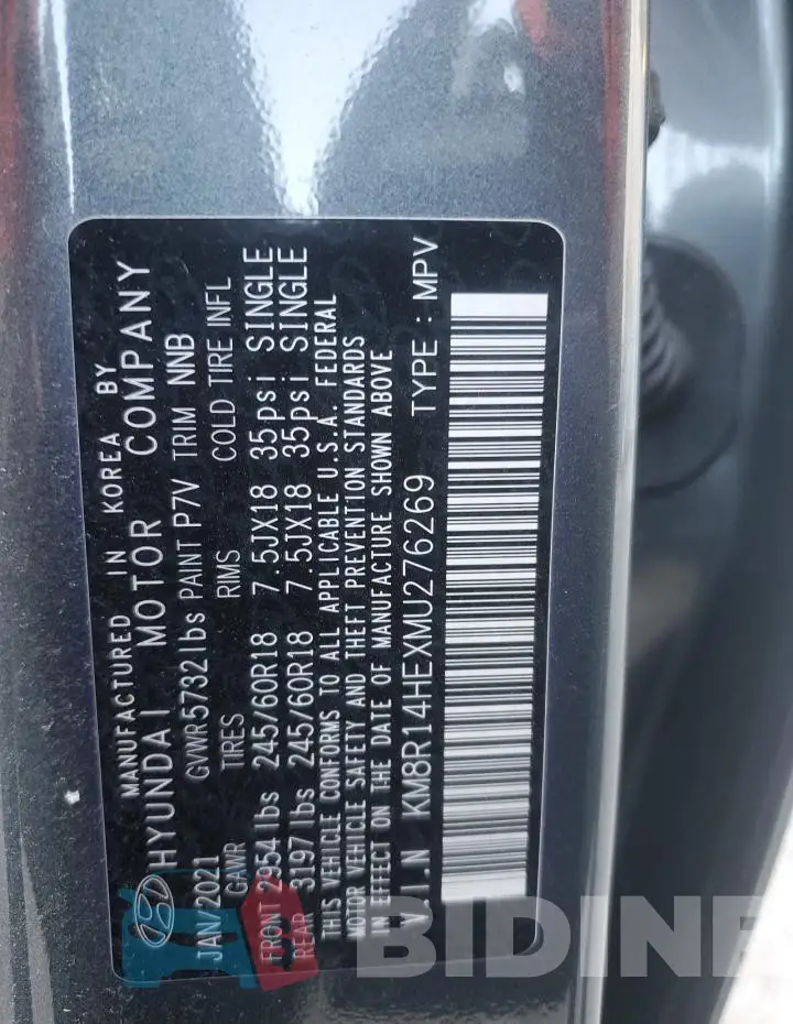 KM8R14HEXMU276269 Photo# 13