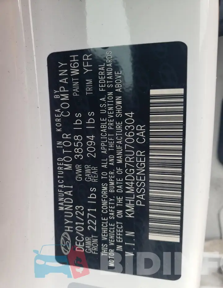 KMHLM4DG7RU706304 Photo# 12