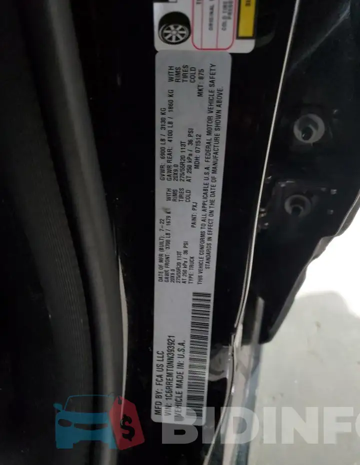 1C6RREMT0NN393921 Photo# 12